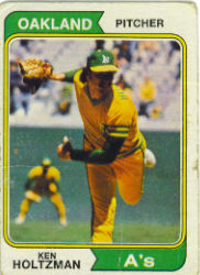 1974 Topps Baseball Cards      180     Ken Holtzman